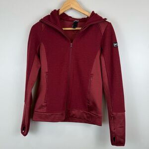 super.natural Women's Size Small Mountain Zip Merino Jacket Pomegranate